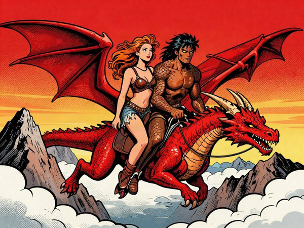 Z-Image Turbo — Dragonrider at Dawn — Pop Art