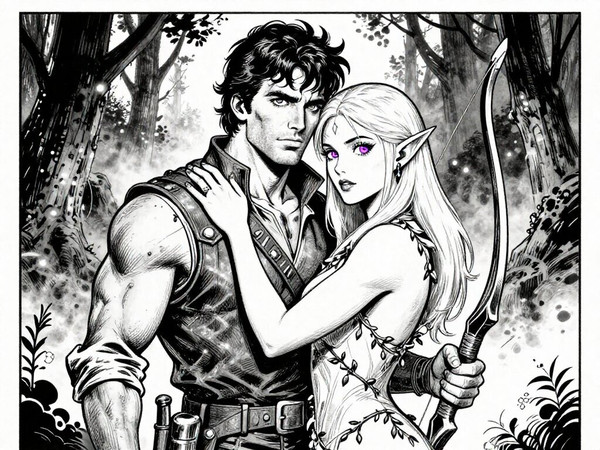 Z-Image Turbo — Fantasy Romance in the Whispering Grove — Pulp Ink
