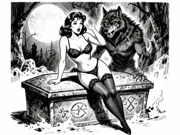 Z-Image Turbo — Moonlit Horror-Erotica Blend — Pulp Ink