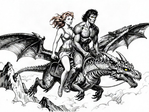 Z-Image Turbo — Dragonrider at Dawn — Pulp Ink