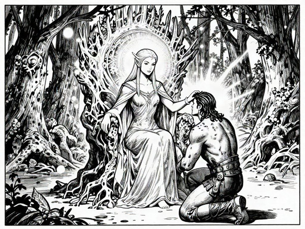 Z-Image Turbo — The Elven Queen's Champion — Pulp Ink