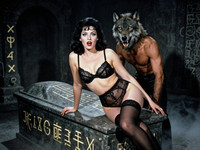 Z-Image Turbo generated image for Moonlit Horror-Erotica Blend - Retro