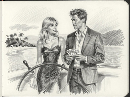 Luxury Yacht Romance — Sketch — Z-Image Turbo