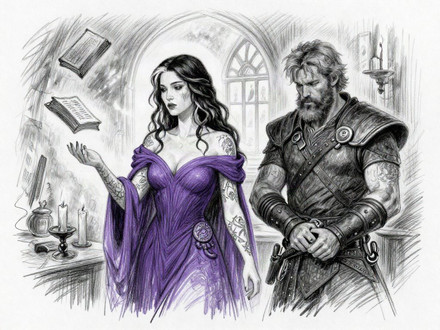 A Night in the Sorceress's Tower — Sketch — Z-Image Turbo