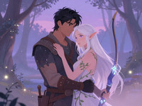 Z-Image Turbo generated image for Fantasy Romance in the Whispering Grove - Soft