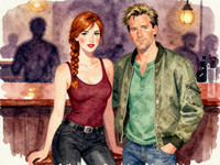 Z-Image Turbo generated image for Speakeasy Hidden Tension - Watercolor