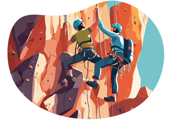 Indoor Rock Climbing Adventure date idea illustration