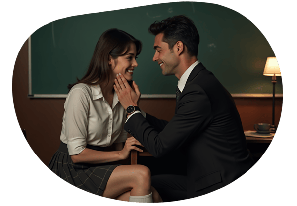 Innocent Seduction Turns Into Submission Lessons date idea illustration