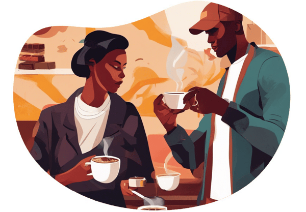 Istanbul Coffee & Chocolate Tasting Experience date idea illustration