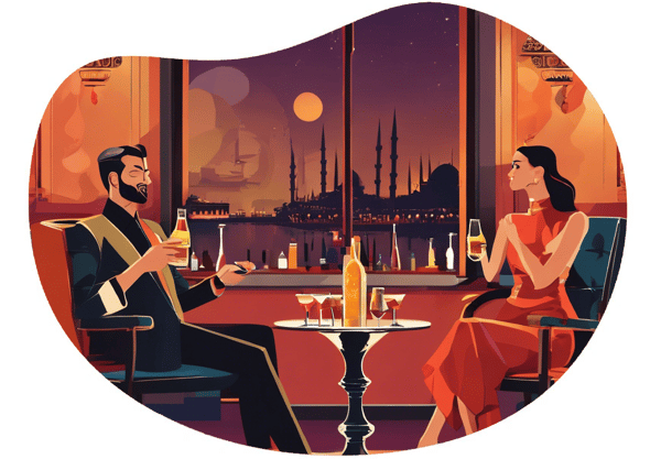 Istanbul's Intrigue: a Cuckold Swinger Journey date idea illustration