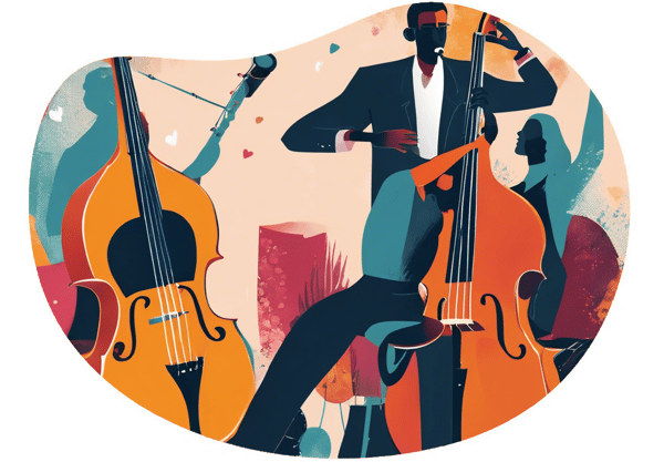 Jazz Night in Manhattan date idea illustration