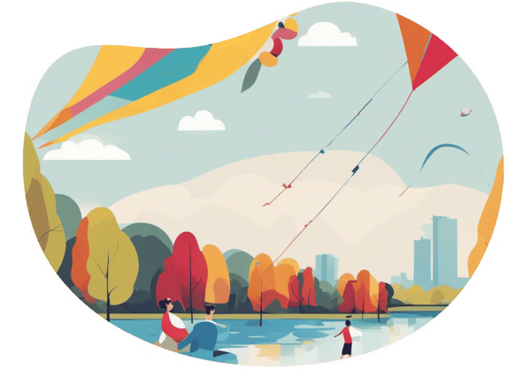 Kaliningrad Kite Flying and Riverside Picnic Date date idea illustration