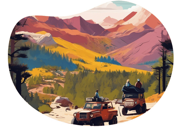Kazdağı Off-Road Safari Adventure date idea illustration