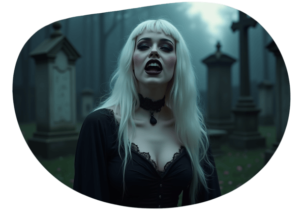 Lustful Embrace with the Pale Vampire date idea illustration