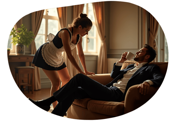 Maid Service with a Dominant Twist date idea illustration