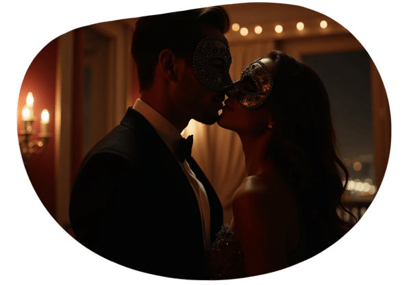 Midnight Masquerade Seduction date idea illustration