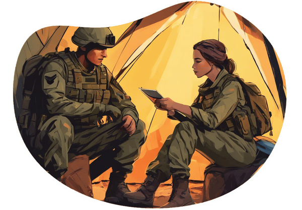 Military Mission Intrigue date idea illustration