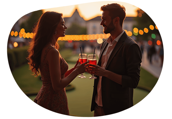 Mini Golf & Cocktail Adventure date idea illustration