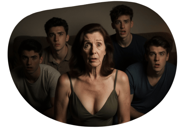 Mrs. Timmer's Forbidden Reunion Gangbang date idea illustration