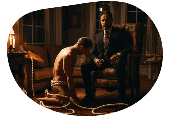 Musterung beim dominanten Meister date idea illustration