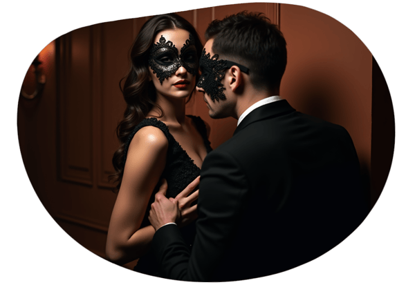 Mysterious Masquerade date idea illustration