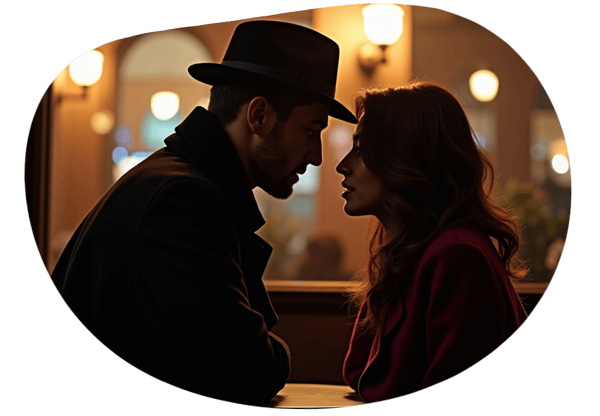 Mysterious Stranger: A Seductive Encounter date idea illustration
