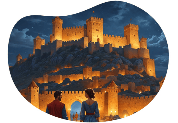 Mystical Ankara Castle Night Tour date idea illustration
