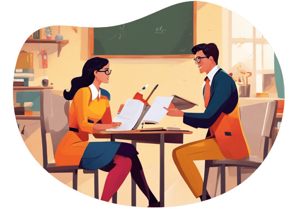 Naughty Classroom Escapades date idea illustration