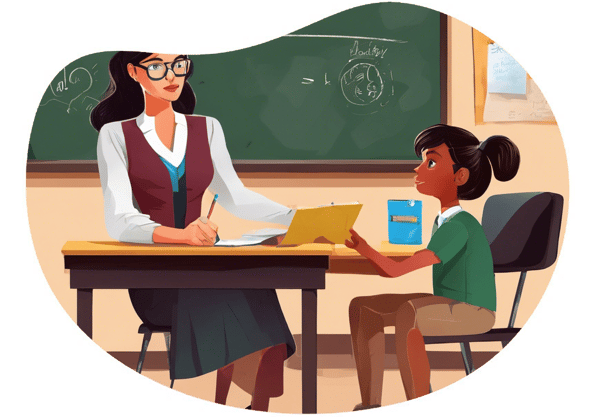 Naughty Night School date idea illustration