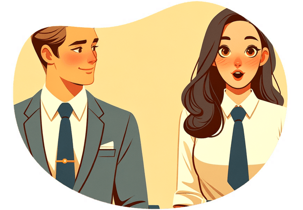 Naughty Secretary date idea illustration