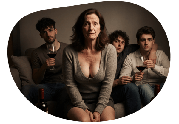 Neighborhood Boys Fantasy with the Lonely House Mom date idea illustration