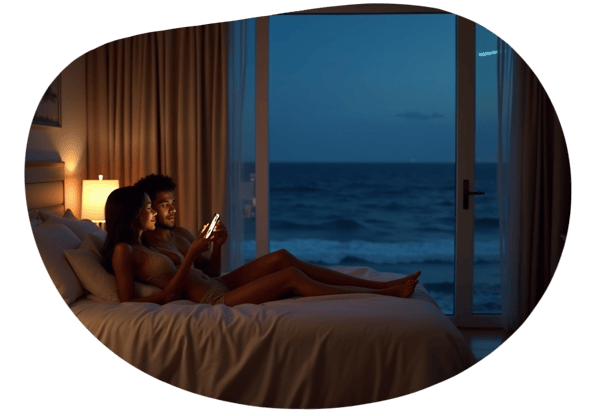 Ocean Breeze and Forbidden Desires date idea illustration