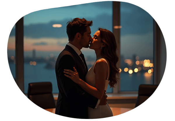 Office Affair: The CEO's Secret date idea illustration