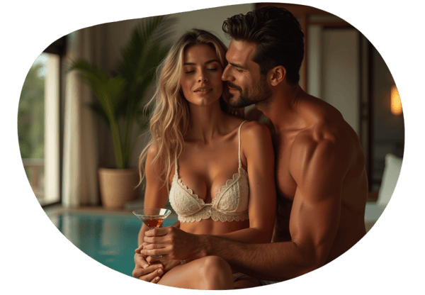 Poolside Temptation: A Shy Wife's Transformation date idea illustration