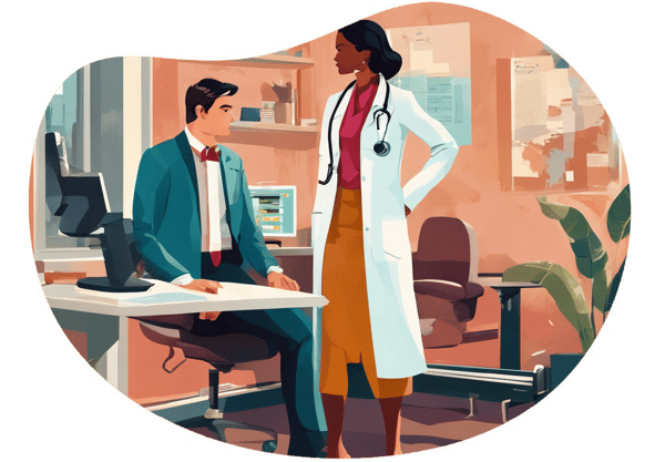 Prescription for Passion: Doctor-Patient Fantasy date idea illustration