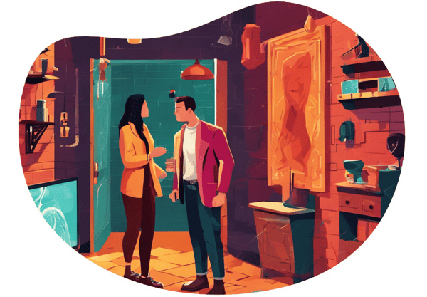 Puzzle Solving Escape Room Adventure date idea illustration