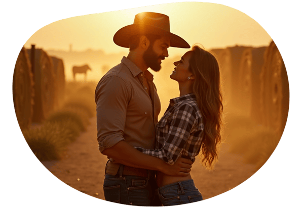 Ridin' Into Pleasure: A Cowboy's Birthday Surprise date idea illustration