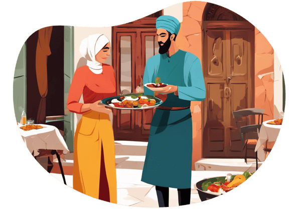 Romantic Food Tasting Tour in Isparta date idea illustration