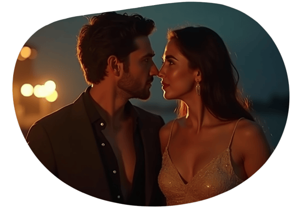 Romantic Movie Night and Cozy Conversation date idea illustration