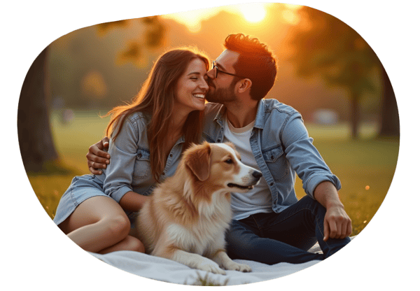 Romantic Picnic with Pets date idea illustration