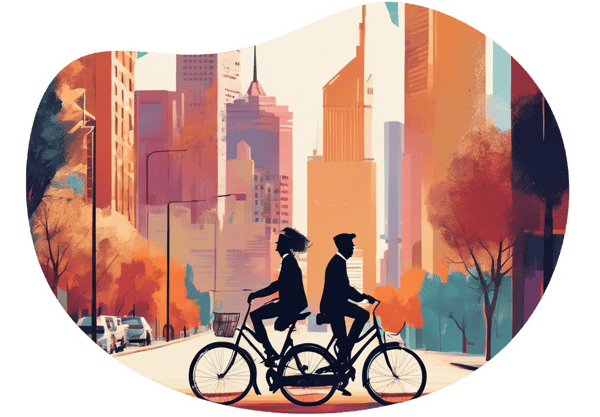 Scenic Cycling Date date idea illustration