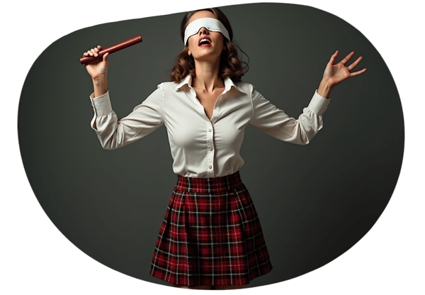 Schoolgirl's Punishment date idea illustration