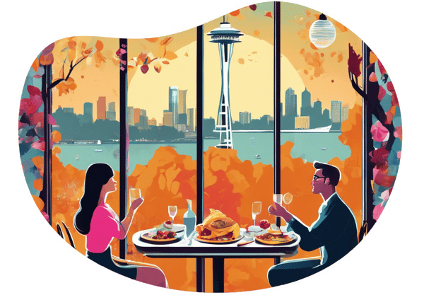 Seattle Progressive Dinner Tour date idea illustration