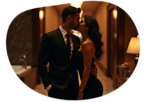 Secret Rendezvous: A Night of Forbidden Passion date idea illustration