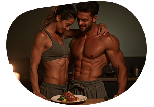 Seductive Fitness Trainer and Chef Roleplay for Long Distance Girlfriend date idea illustration