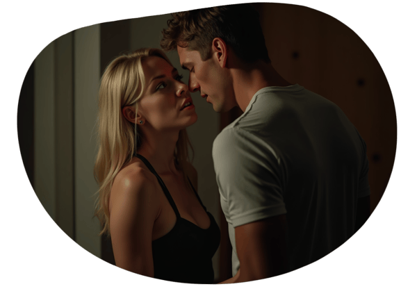 Sekretna Gra Sąsiadów: Niewinna Ewelina i Namiętny Damian date idea illustration