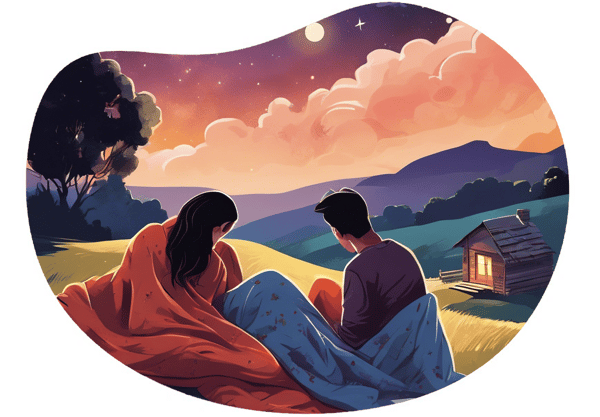 Stargazing Under a Winter Sky date idea illustration