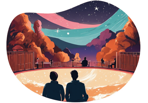 Starry Movie Night in Kayseri date idea illustration