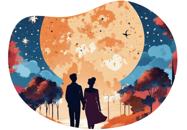 Starry Night Stroll date idea illustration
