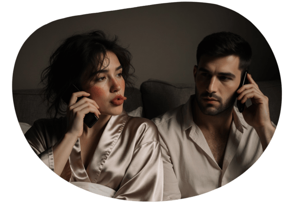 Steamy Phone Sex Fantasy with Roxan and Jordan date idea illustration